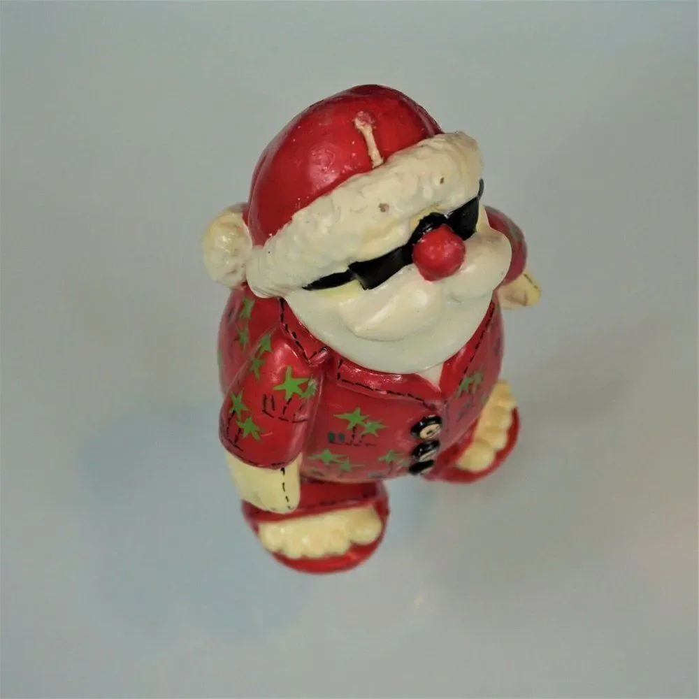 Beach Santa Claus Candle Hawaiian Shirt Sunglasses Flip Flop Sandals 2005